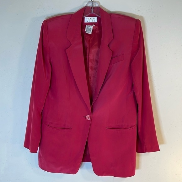 Vintage Talbots 4 Petite Pure Silk One Button Blazer. - Picture 1 of 9